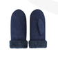 CLUB ROCHELIER LADIES FAUX SUEDE MITTEN WITH SHERPA CUFF