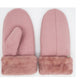 CLUB ROCHELIER LADIES FAUX SUEDE MITTEN WITH SHERPA CUFF