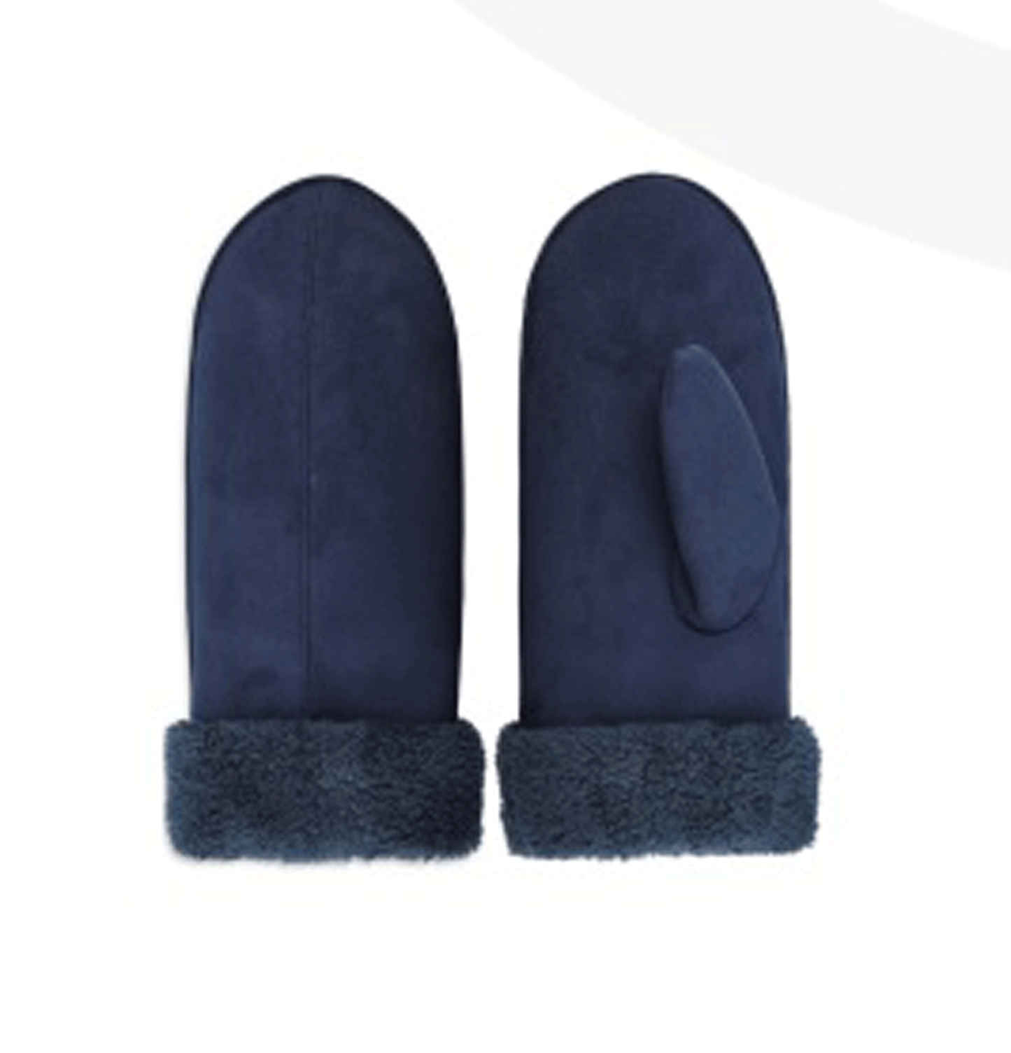 CLUB ROCHELIER LADIES FAUX SUEDE MITTEN WITH SHERPA CUFF