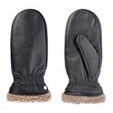 CLUB ROCHELIER LADIES LEATHER MITT WITH BERBER CUFF