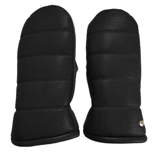 CLUB ROCHELIER LADIES PU/FAUX SUEDE MITT WITH LINES