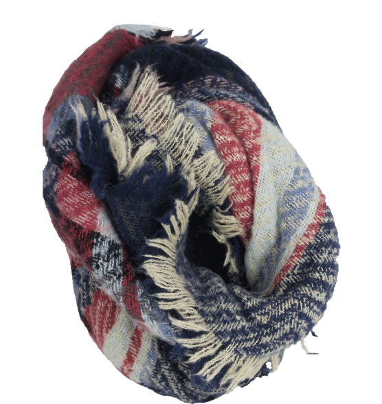 LADIES NICCI PLAID BLANKET SCARF