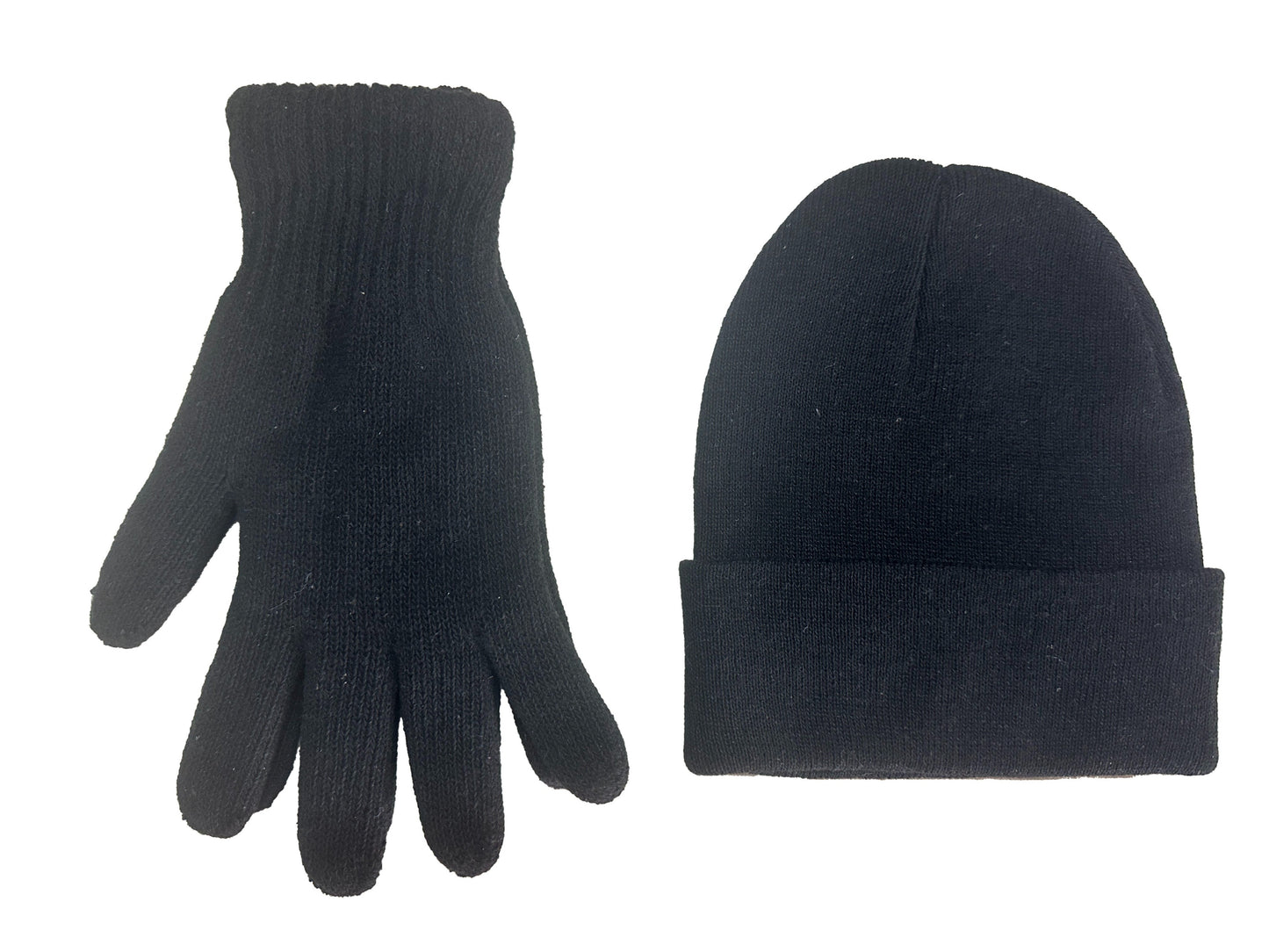 NICCI UNISEX HAT AND GLOVE SET FROM RECYLCELD YARN