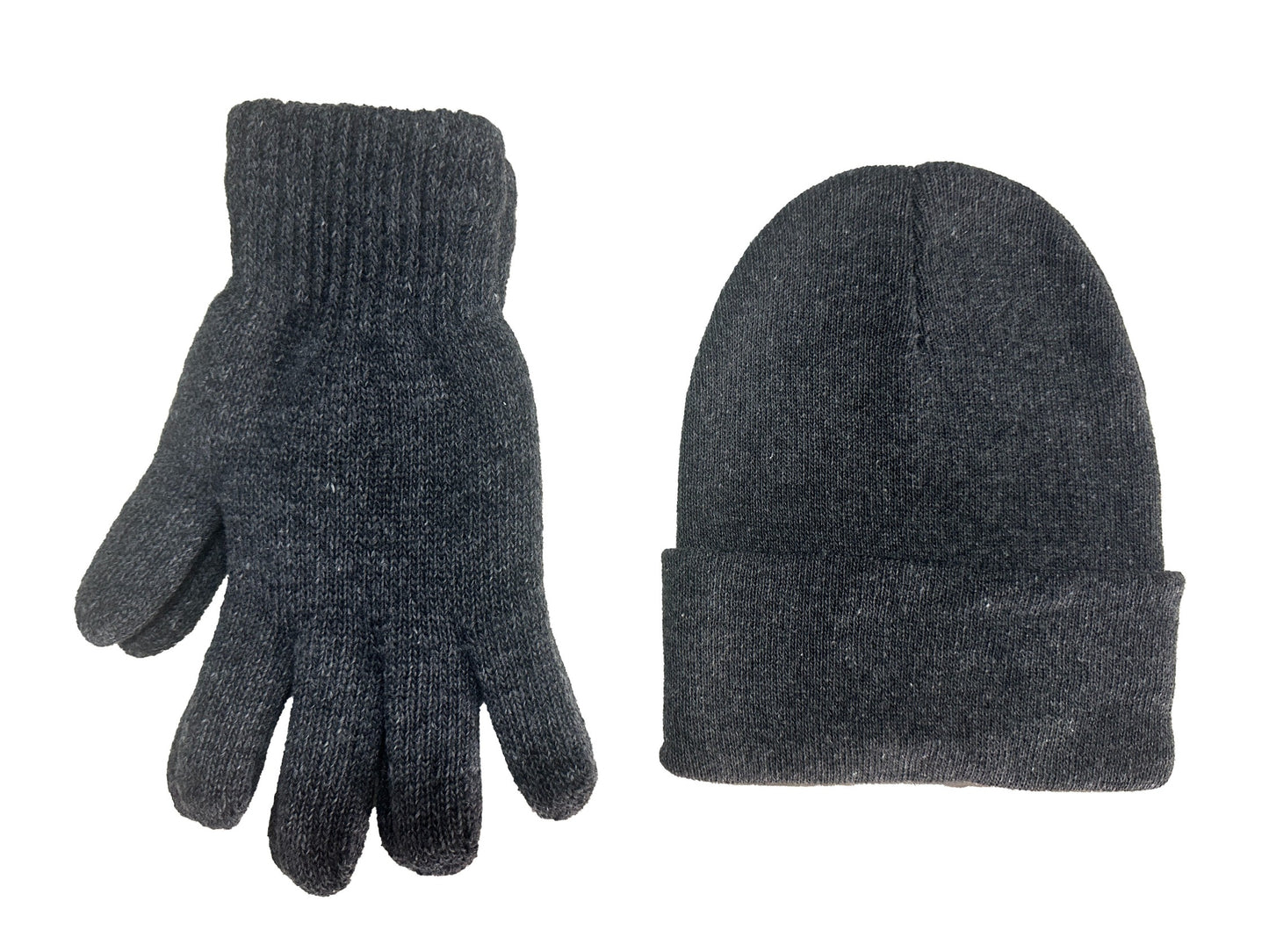 NICCI UNISEX HAT AND GLOVE SET FROM RECYLCELD YARN