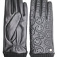 CLUB ROCHELIER LEATHER GLOVE WITH IMPRINTED SMILEY