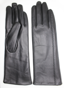 Club Rochelier Ladies Long Leather Glove with Stitch Details