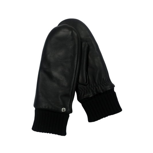 CLUB ROCHELIER LADIES' LEATHER MITT WITH KNITTED CUFF