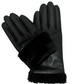 CLUB ROCHELIER LADIES LEATHER GLOVE WITH SHERPA TRIM