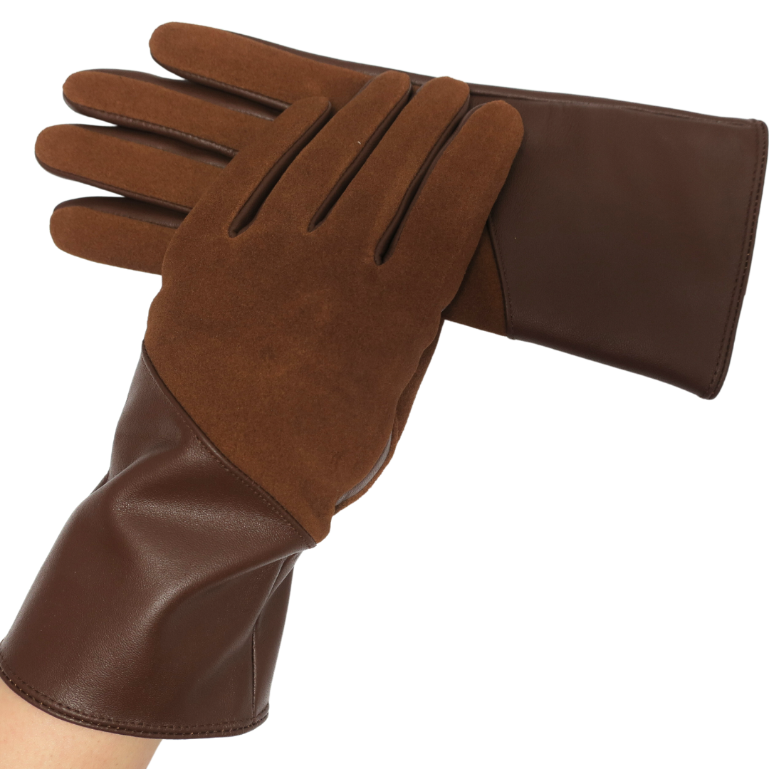CLUB ROCHELIER LADIES SUEDE AND LEATHER GLOVE, TOUCH