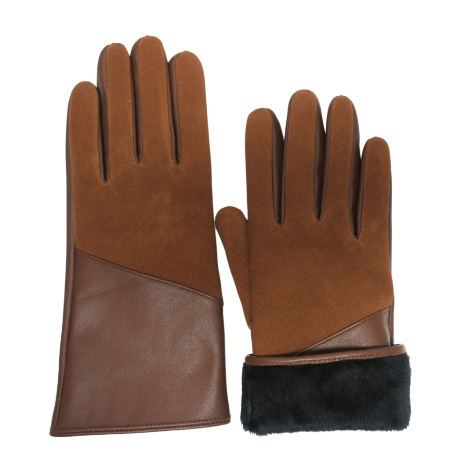 CLUB ROCHELIER LADIES SUEDE AND LEATHER GLOVE, TOUCH