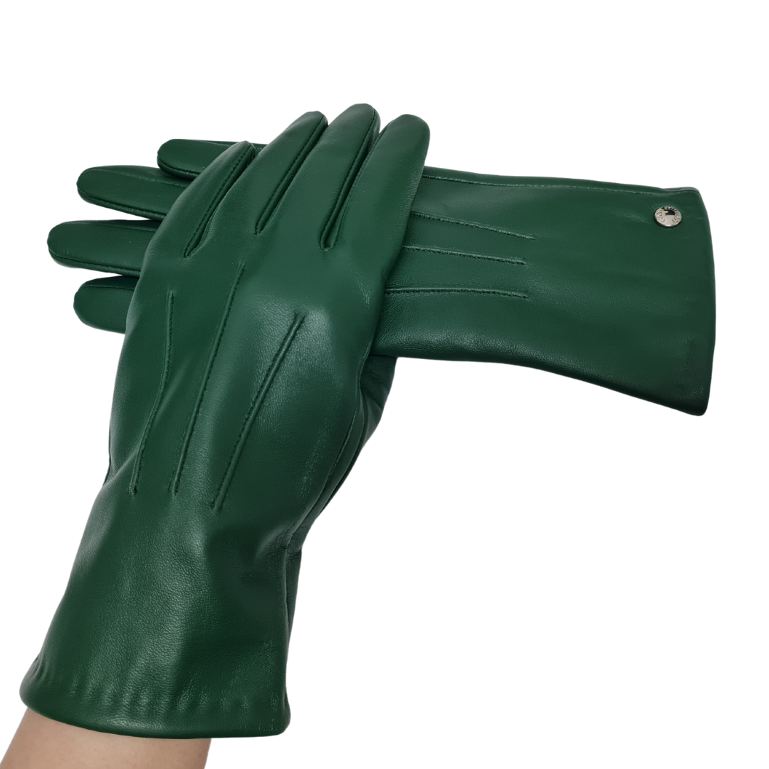 CLUB ROCHELIER LADIES CLASSIC LEATHER GLOVE WITH PIN TUCK