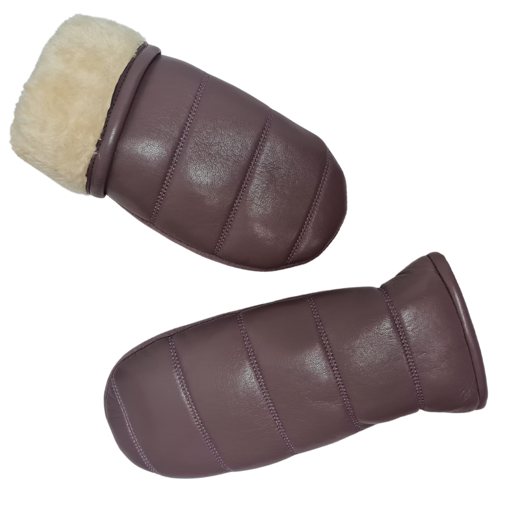 CLUB ROCHELIER LADIES PU/FAUX SUEDE MITT WITH LINES