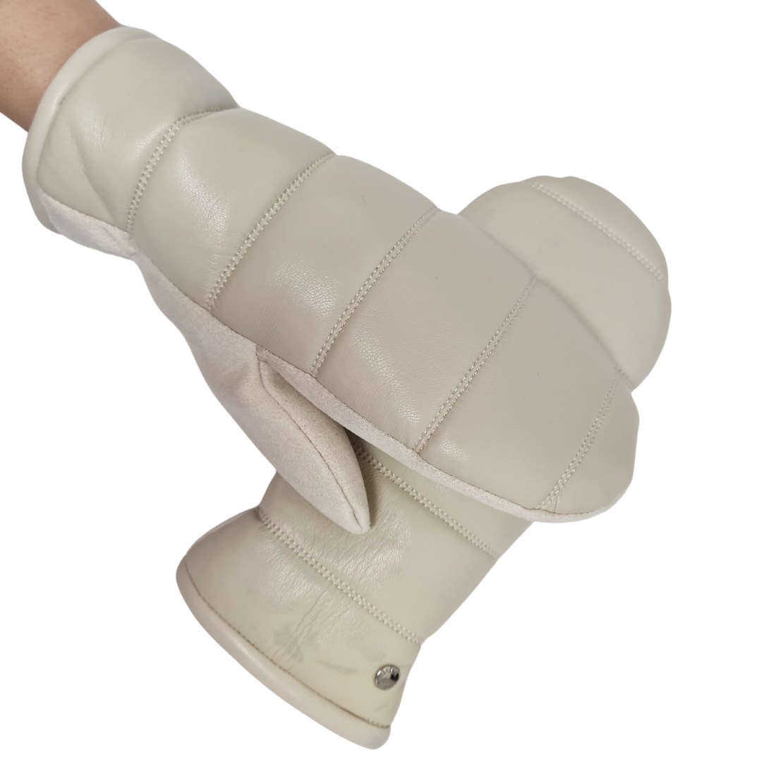 CLUB ROCHELIER LADIES PU/FAUX SUEDE MITT WITH LINES