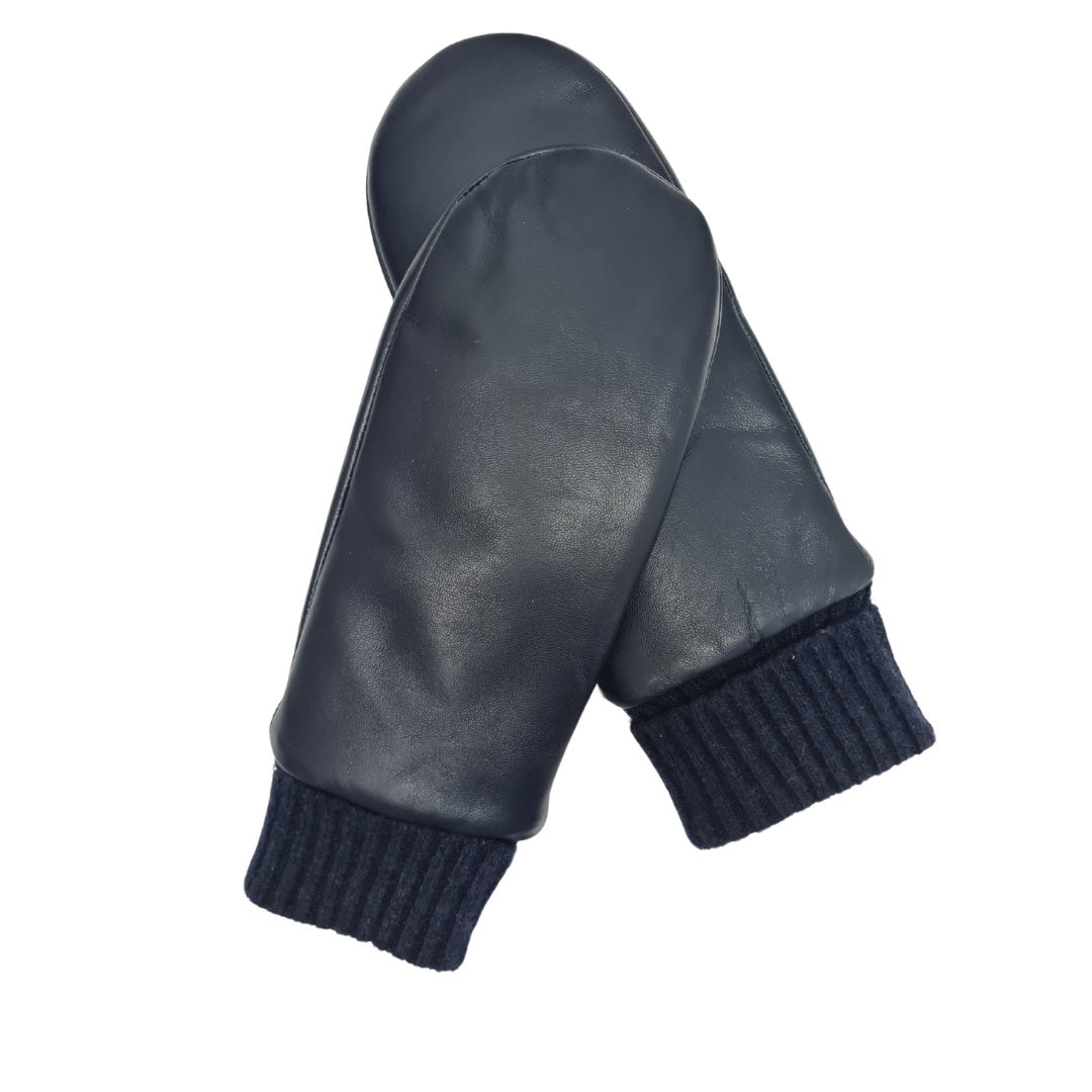 CLUB ROCHELIER LADIES' LEATHER MITT WITH KNITTED CUFF