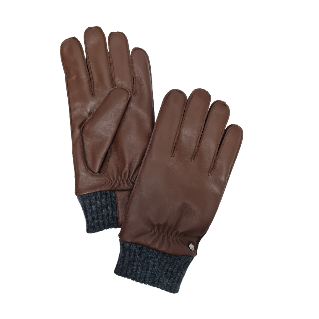 CLUB ROCHELIER MEN'S CLASSIC LEATHER GLOVE WITH THICK CUFF