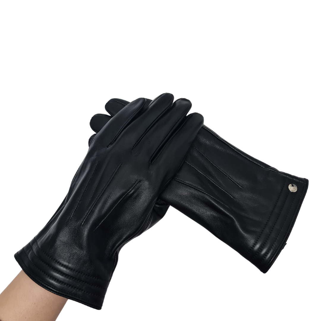 CLUB ROCHELIER MENS LEATHER GLOVE WITH LINEAR STITCHED CUFF