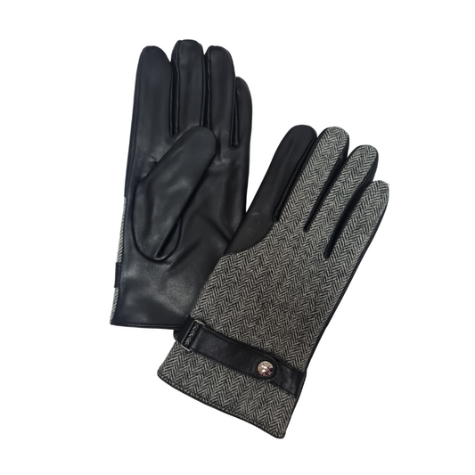 CLUB ROCHELIER MENS FABRIC/LEATHER GLOVE