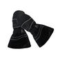 LEATHER AND NYLON SKI MITT, REMOVABLE THERMAL LINER