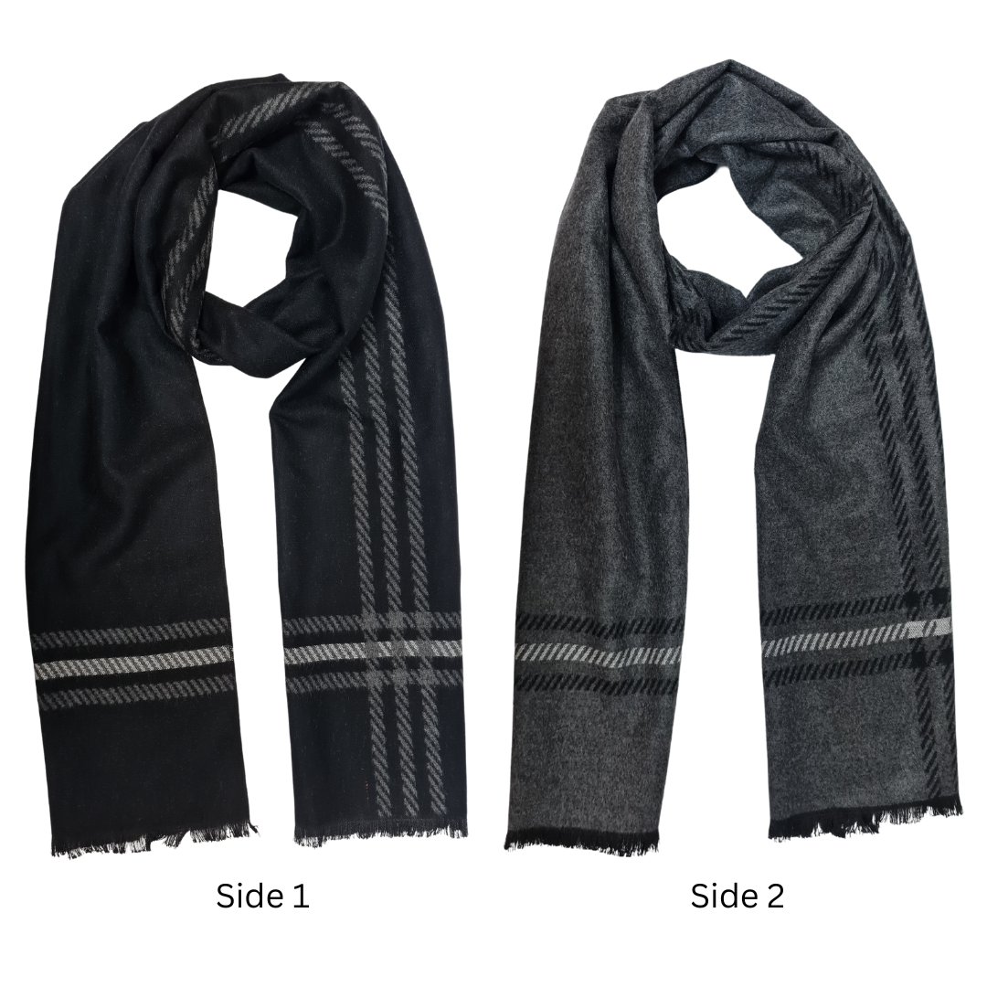 MEN'S VISCOSE BLEND REVERSIBLE SCARF