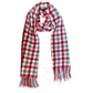 NICCI LADIES WOVEN PLAID KNIT SCARF