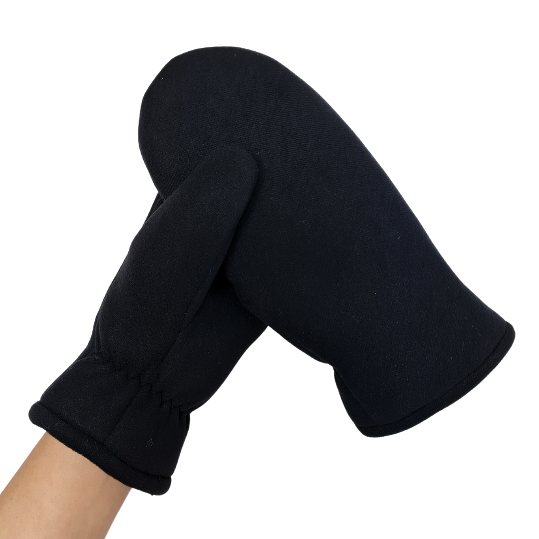 NICCI LADIES KNIT WOOL & PLUSH MITTEN