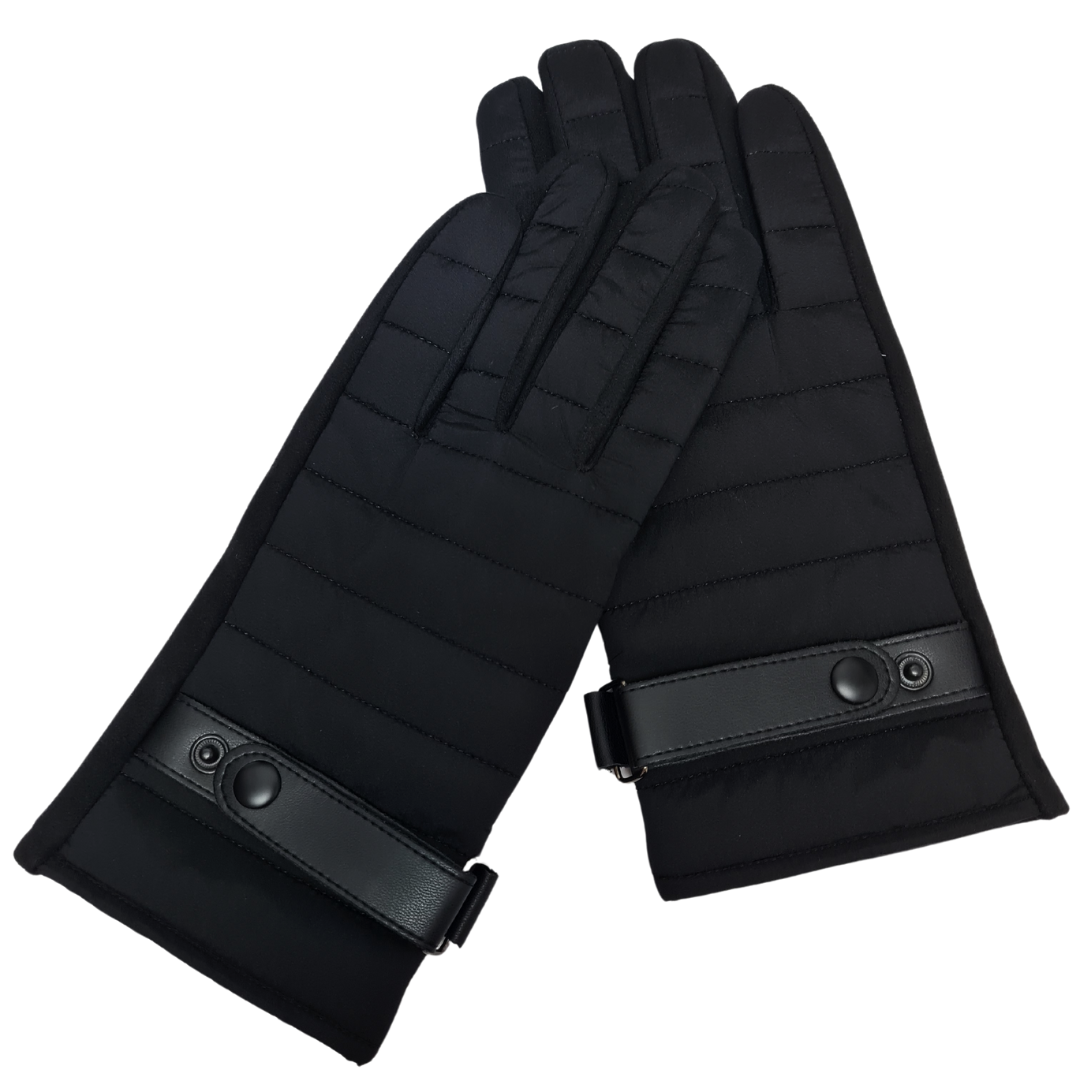 NICCI MENS NYLON/ FAUX SUEDE GLOVE