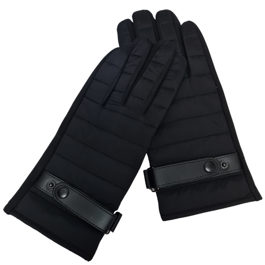 NICCI MENS NYLON/ FAUX SUEDE GLOVE