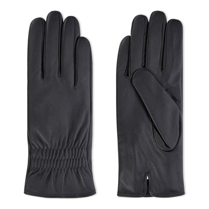 CLUB ROCHELIER LADIES LEATHER GLOVE WITH GATHERED WRIST