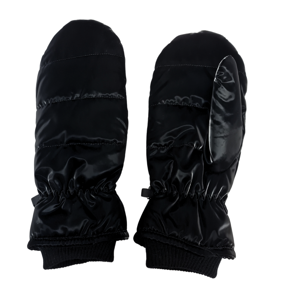 CLUB ROCHELIER LADIES BLACK SHEEN PUFF MITT WITH CUFF