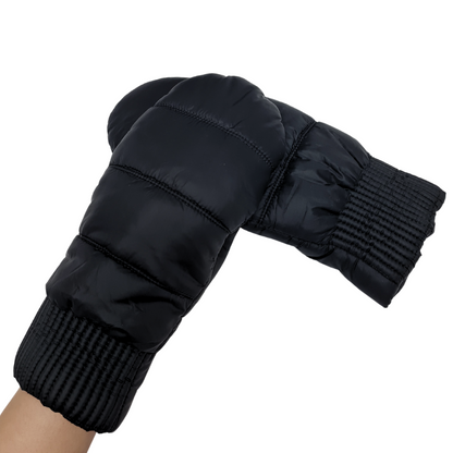 LADIES NYLON QUILTED MITTEN WITH NYLON CUFF