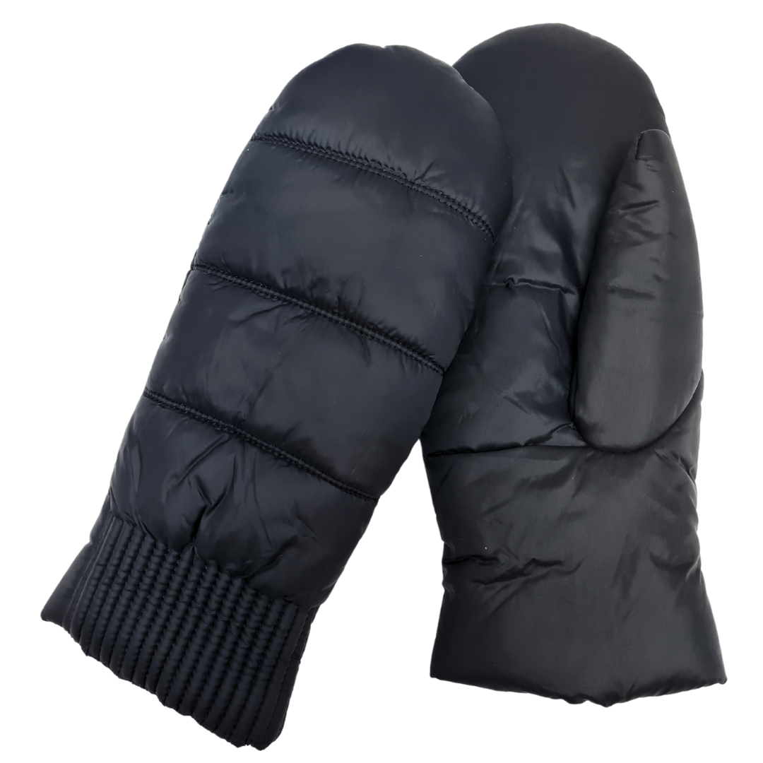 LADIES NYLON QUILTED MITTEN WITH NYLON CUFF