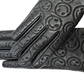 CLUB ROCHELIER LEATHER GLOVE WITH IMPRINTED SMILEY