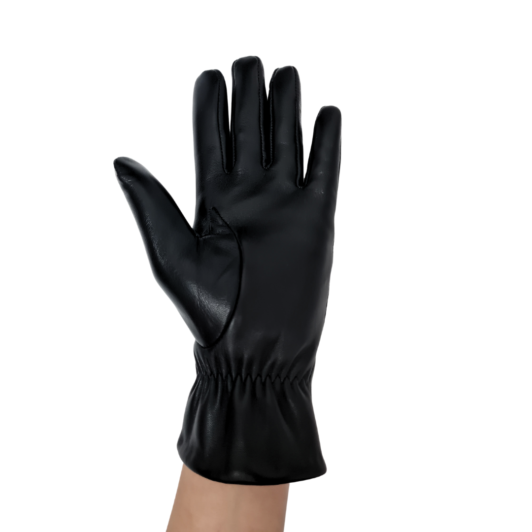 CLUB ROCHELIER LADIES LEATHER GLOVE WITH BUTTON DETAIL, TOUCH