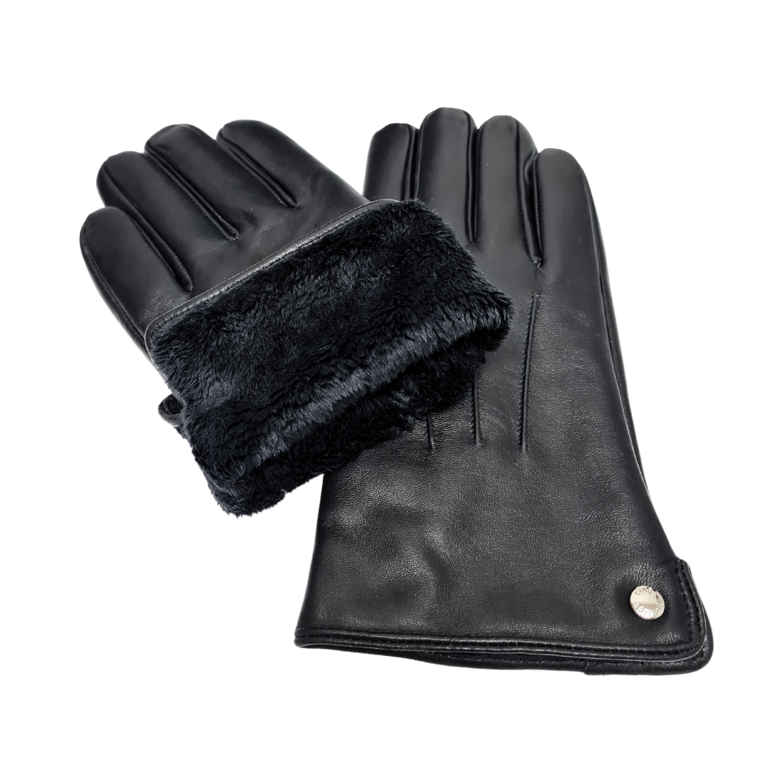 CLUB ROCHELIER MEN'S CLASSIC LEATHER GLOVE WITH PIN-TUCK
