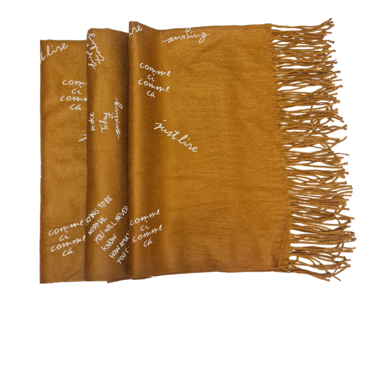 NICCI LADIES VISCOSE SCARF WITH WORDING