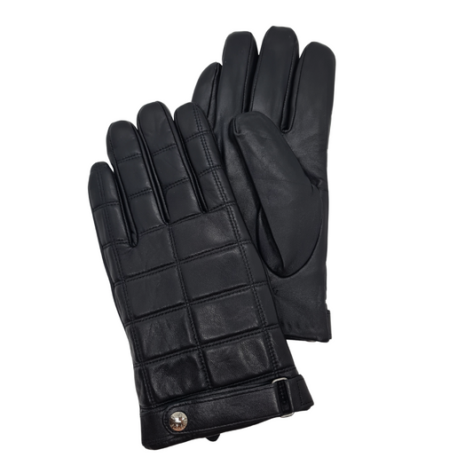MEN'S CLUB ROCHELIER LEATHER SQUARE QUILTED GLOVE