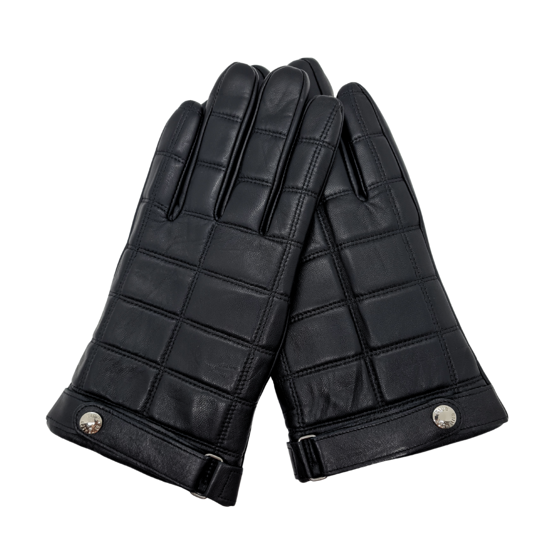 MEN'S CLUB ROCHELIER LEATHER SQUARE QUILTED GLOVE