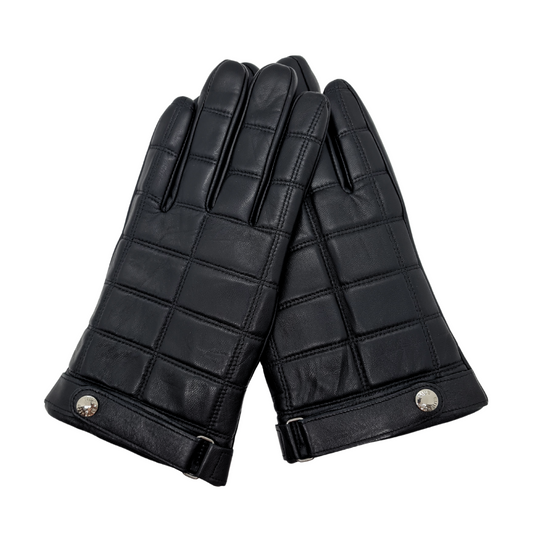 MEN'S CLUB ROCHELIER LEATHER SQUARE QUILTED GLOVE