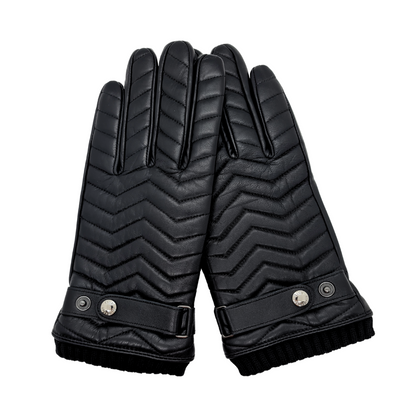 CLUB ROCHELIER MEN'S LEATHER GLOVE WITH RIBBED DETAIL