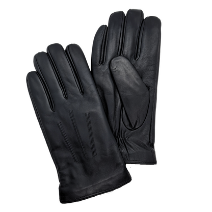 CLUB ROCHELIER MEN'S LEATHER GLOVE WITH FAUX FUR CUFF