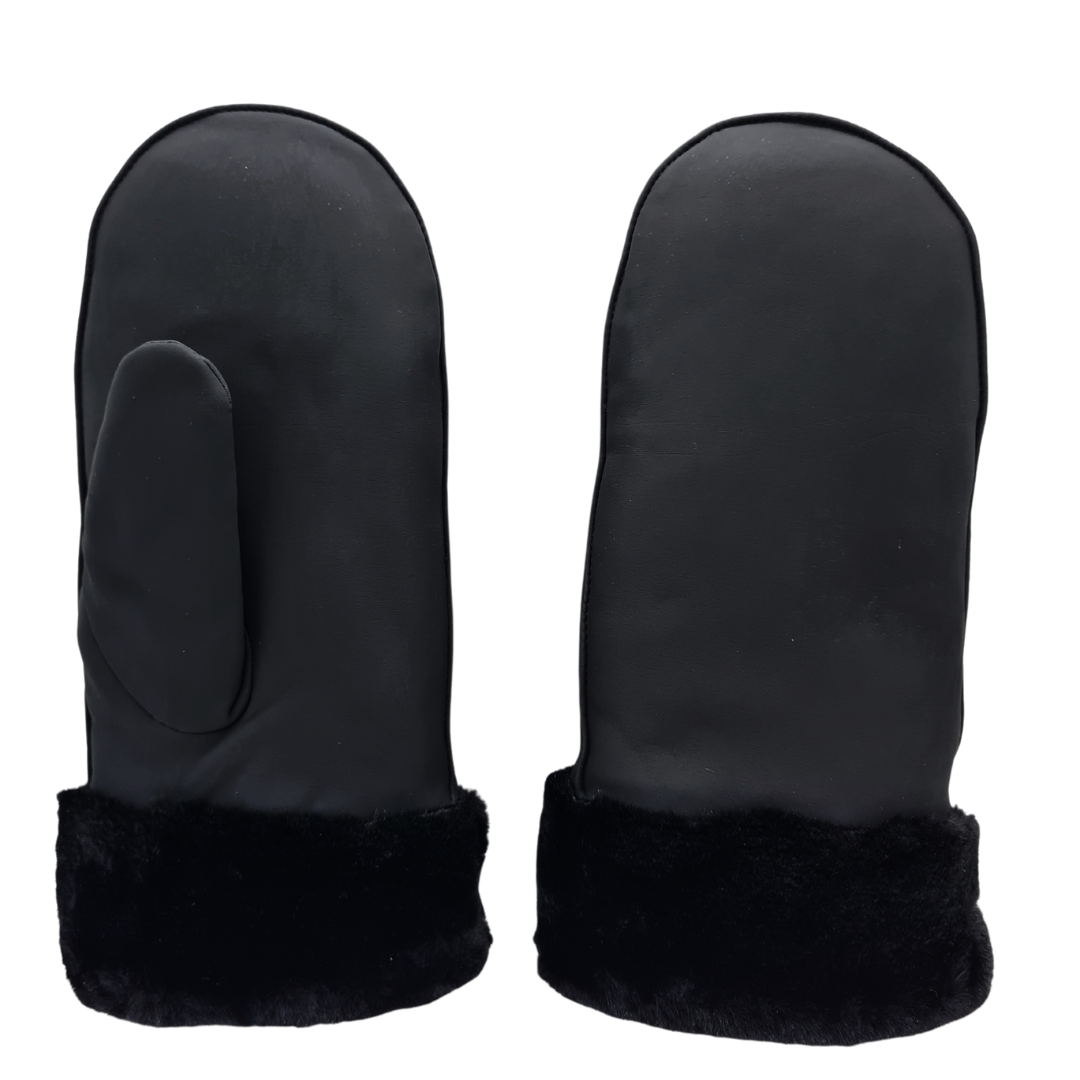 NICCI LADIES WATER RESISTANT MITTEN WITH FAX FUR CUFF