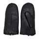 CLUB ROCHELIER LADIES LEATHER MITTEN WITH EXPOSED FAUX FUR LINING