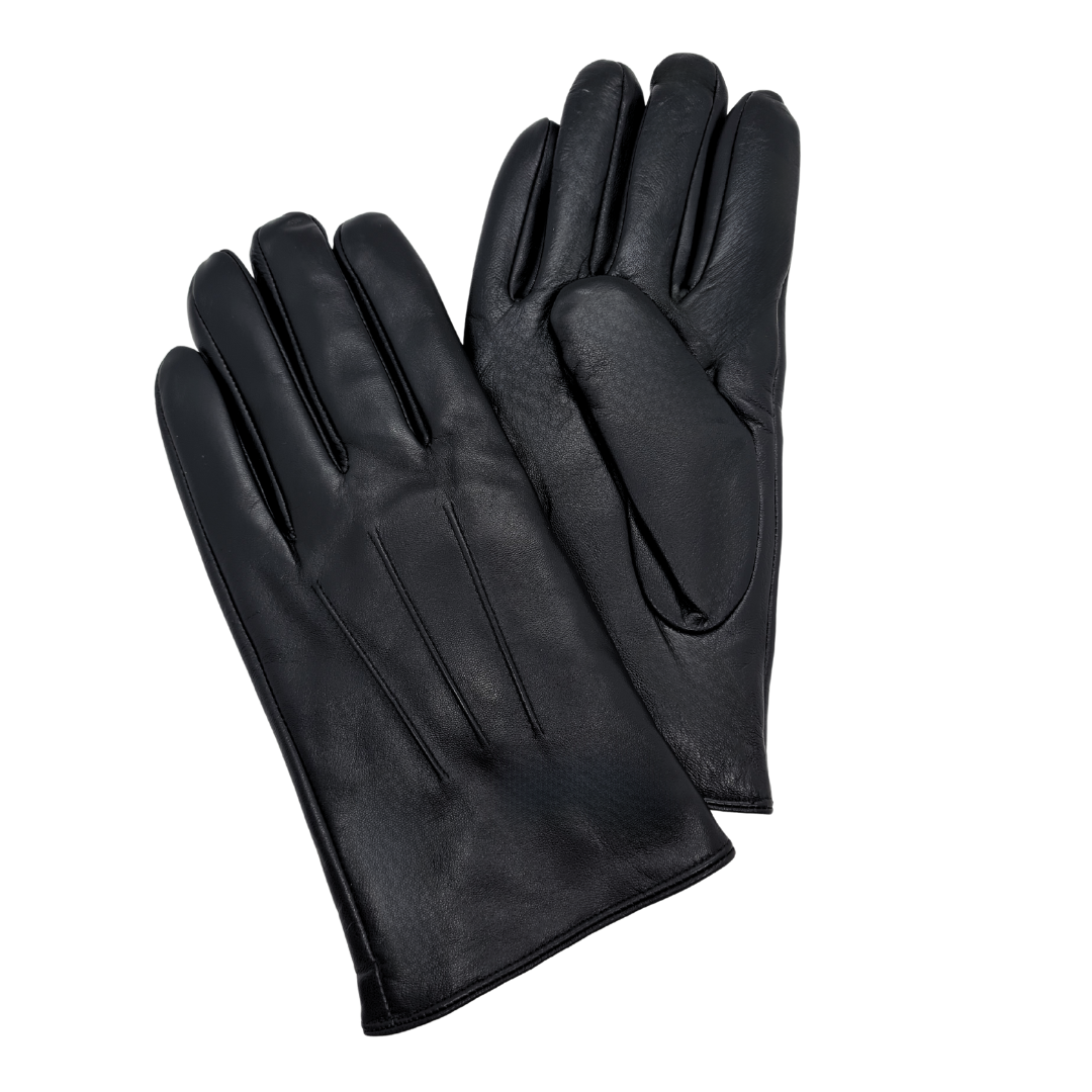 CLUB ROCHELIER MEN'S LEATHER CLASSIC GLOVE WITH PIN-TUCK
