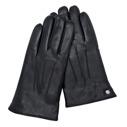 CLUB ROCHELIER MEN'S LEATHER CLASSIC GLOVE WITH PIN-TUCK
