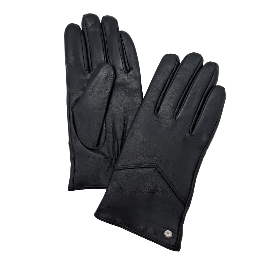 CLUB ROCHELIER MEN'S CLASSIC LEATHER GLOVE WITH V-STITCHING DETAIL