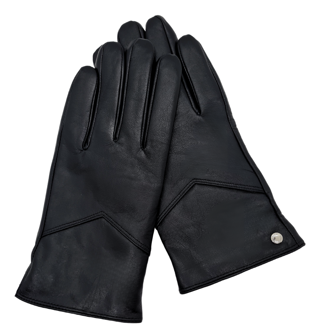 CLUB ROCHELIER MEN'S CLASSIC LEATHER GLOVE WITH V-STITCHING DETAIL