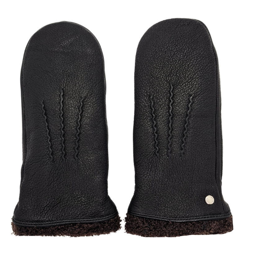 CLUB ROCHELIER MEN'S DEERSKIN MITT WITH BERBER CUFF