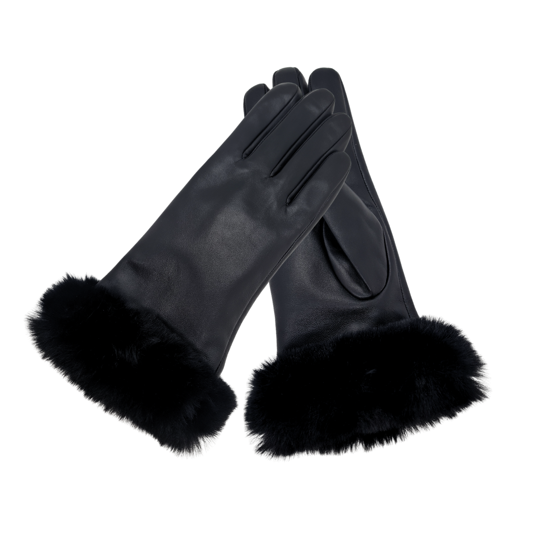 CLUB ROCHELIER LADIES GLOVE WITH FAUX FUR CUFF