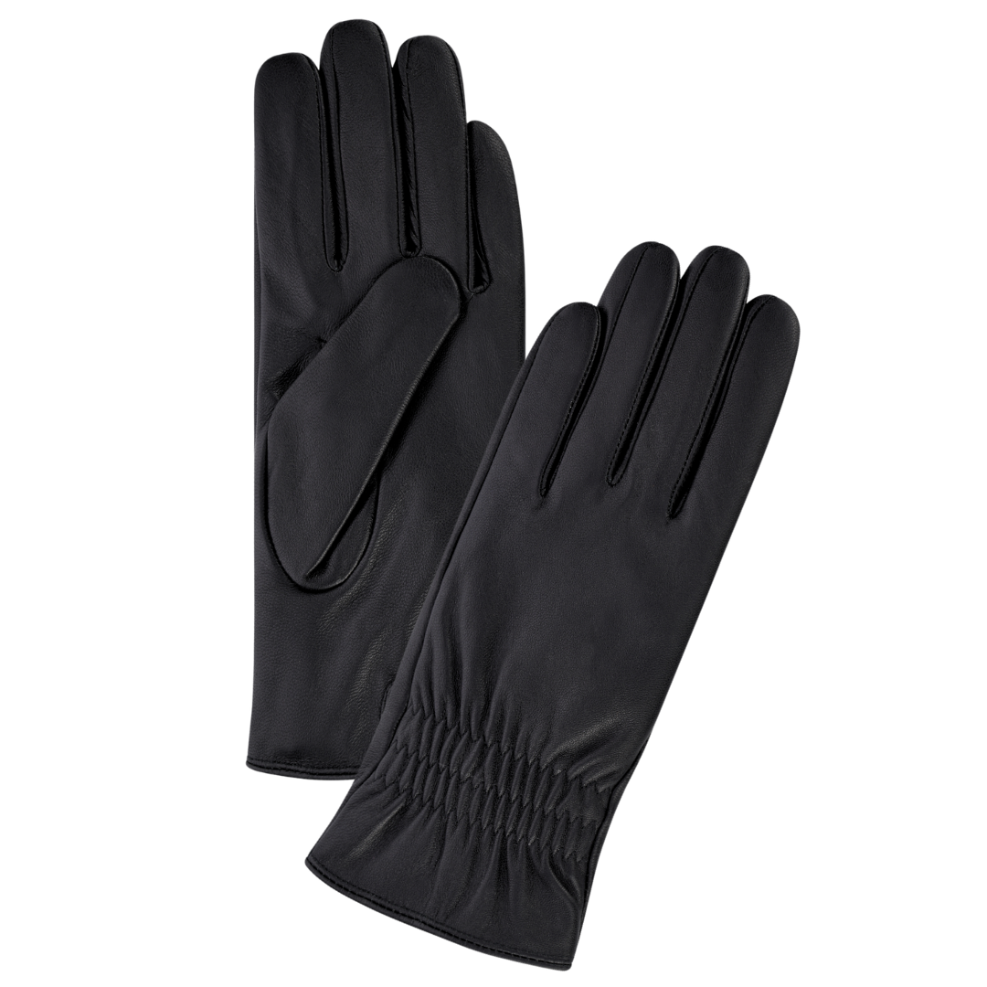 CLUB ROCHELIER LADIES LEATHER GLOVE WITH GATHERED WRIST