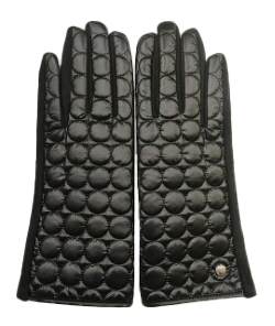 CLUB ROCHELIER LADIES BUBBLE QUILTED PU/FAUX SUEDE GLOVE